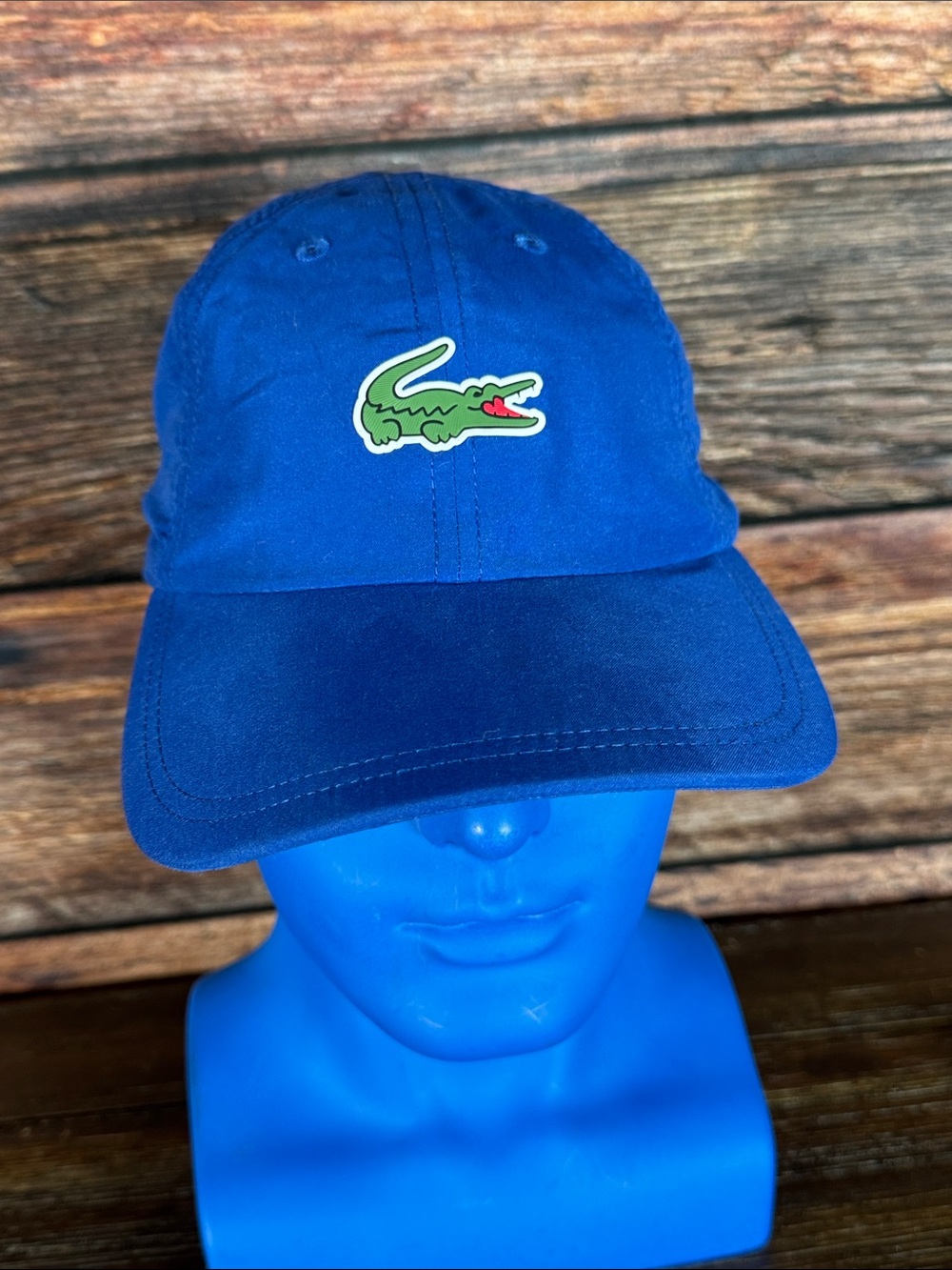 Lacoste Sport Blue Crocodile Velcro Adjustable Hat